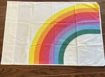 Rainbow Twin Bedding Set Sheets Fitted Flat Pillowcase Vtg Retro Stranger Things. Fixed Price $50.00.