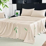 Bamboo Cooling Sheets, 600TC, Deep Pocket, Queen Size, Beige. Fixed Price $141.99.