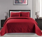Mk Collection Diamond Bedspread Bed-cover Embossed Solid Red New (king/califo.... Fixed Price $33.43.