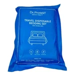 4 Pcs Disposable Travel Sheets Includes 1 Duvet Cover And 2 Pillowcases. Fixed Price $15.00.