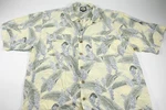 Tommy Bahama Hawaiian Shirt Men's Sz Xl Yellow Floral Pockets Rayon Hong Kong. Fixed Price $12.74.