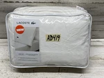 Lacoste Percale Solid Queen Bed Sheet Set 100% Cotton White. Fixed Price $68.99.