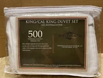 Pointehaven 500 Thread Count Cotton Oversized Solid Duvet Set - 3 King, White. Fixed Price $60.19.