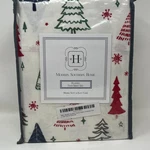 Modern Southern Home Twin Flannel Sheet Set Christmas Trees Snowflakes Red Green. Fixed Price $34.99.
