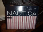 Nip Nautica Coleridge Stripe 200TC Red Twin Sheet Set 3PC. Fixed Price $39.99.