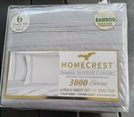 Homecrest Bamboo Egyptian Comfort 3000 Series 6 Piece Sheet Set King Light Gray.. Fixed Price $40.79.