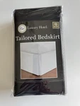 Black Lux Hotel Poly Tailored Style Bed Skirt With Classic 14 Inch Drop Lengt.... Fixed Price $19.00.