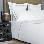 Frette One Bourdon King 4 Piece Sheet Set Percale White/grey. Fixed Price $399.95.