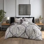 Madison Park 6 Piece Contrasted Color Cotton Sateen Printed Duvet Cover Set. Fixed Price $142.99.