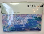 Revman Abstract Watercolor Twin Sheet Set Iron Percale Blue Pink Nocturne. Fixed Price $39.99.