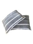 Po-ex Ugg Set Gray Striped Sherpa Throw Pillows 20X20 Cozy Home Decor. Fixed Price $72.00.