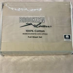 Brooklyn Loom 100% Cotton Sheet Set Full Size 4PC Tan Soft Brushed Bedding New. Fixed Price $39.98.