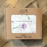 Tree Organic 2000 King Sheet Set Gots 18" Pocket 100% Cotton Floral White. Fixed Price $21.00.