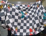 Vintage Dan River Nascar Racing Checkered Flag Fitted Twin Bed Sheet. Fixed Price $11.99.