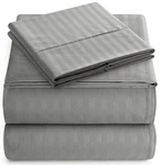 King Italian Prestige Collection Striped Bed Sheet Set 1800 Luxury Soft Microf. Fixed Price $28.75.