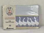 New! Vintage Jg Hook Twin Flat Sheet Blue Country Geese Pattern Combed Percale. Fixed Price $14.39.