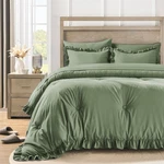 Quietsea Queen Bed In Bag 7 Pieces Comforter Set Ruffle Shabby Chic. Fixed Price $88.21.