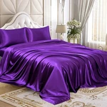Homiest 3PCS Satin Sheets Set Luxury Silky Bedding With Deep Pocket, 1. Fixed Price $26.49.