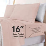 Cotton Jersey Knit Fabric 4 Piece Stretchy Bed Sheet Set Twin Xl/queen/king Size. Fixed Price $44.00.