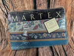 Sealed Vintage Martex Avignon Ii Teal Floral Paisley Iron King Flat Sheet New. Fixed Price $44.99.