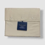 Ralph Lauren Home Beige Organic Sateen Cotton Twin Size Flat Sheet. Fixed Price $31.05.
