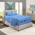Nestl Size Sheet Set, 4 Piece Extra Deep Pocket Queen, 16 - Calm Blue. Fixed Price $45.14.