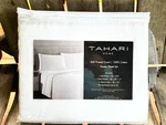 Tahari Queen Size Cotton White Sheet Set Raised Embroidered Scallop / 400 Tc. Fixed Price $89.00.