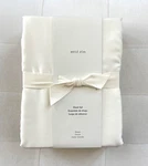West Elm Silky Tencel Sheet Set Queen White Luxurious Nwt. Fixed Price $129.00.