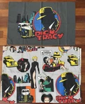 Vtg 90'S Disney's Dick Tracy Twin Bed Flat Fitted Sheet And Pillowcase Free Ship. Fixed Price $25.99.