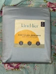 Kindlier Sky Blue Organic Cotton 4 Pcs Full Sheet Set Fits 15" Deep Pocket New. Fixed Price $55.00.