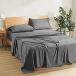 4 Pieces Bed Sheets And Pillowcase Set For Adults, Deep Pocket With Fitted. Fixed Price $33.27.