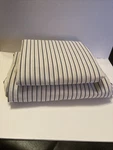 Vtg Martha Stewart Twin Set Flat Fitted Blue Stripe Usa Read. Fixed Price $19.99.