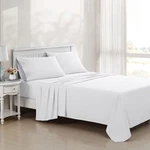 Laura Ashley - Sheet Set, Soft & Smooth Sateen Cotton Queen, White. Fixed Price $99.99.