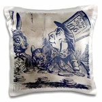 3DROSE Mad Hatter Vintage Alice Wonderland Tea Party 16X16 Inch Pillow Case. Fixed Price $13.99.