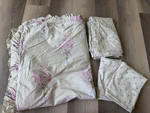 Simply Shabby Chic Rachel Ashwell 4PC Green Rose Floral Ruffle Duvet/sheets Twin. Fixed Price $50.00.