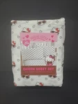 Hello Kitty Sanrio Queen Size 4 Piece Sheet Set 100% Cotton. Fixed Price $39.98.