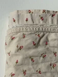 Rare Ralph Lauren King Flat Sheet Woodstock Garden Calico Rosebud Cream Guc. Fixed Price $99.95.