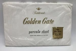 Fieldcrest Golden Gate Percale Flat Sheet White 100% Cotton Usa 72X108 Vtg. Fixed Price $25.00.