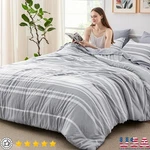 7-PIECE Bed-in-a-bag Set Cationic Dyed Comforter Pillowcases Sheets Warmth Cozy. Fixed Price $68.85.