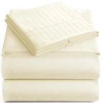 Queen Italian Prestige Collection Striped Bed Sheet Set 1800 Luxury Soft. Fixed Price $28.19.