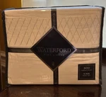 Waterford Fine Linens King Sized White Diamond Lattice Sheet Set 300 Tc New. Fixed Price $139.99.