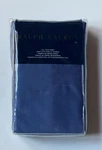 *new Ralph Lauren Full Flat Sheet Royal Peacock Sateen Solid Navy Blue Cotton. Fixed Price $74.95.