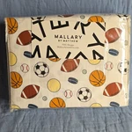 Mallary By Matthew Queen Sheet Set Sports Print Polyester Machine Washable Nib. Fixed Price $19.00.