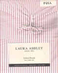 Laura Ashley Full Sheet Set Jaynie Ticking Stripe Red 4PC Farmhouse Chic Cottage. Fixed Price $59.39.