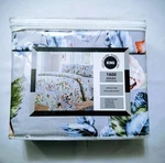 Mrs Bella Home 1800 King Bamboo Sheet Set Orange Gray Floral Deep Pocket. Fixed Price $18.50.