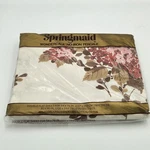 Vintage Springmaid Iron Percale Double Flat Sheet Avalon Pink Flowers Nos. Fixed Price $29.29.