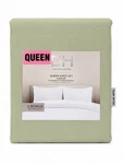Deluxe Hotel Dh Queen Sheet Set Solid Green Deep Pocket W/ 2 Bonus Pillowcases. Fixed Price $38.99.