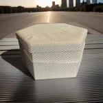 Waterford Linens Decorative Accents By W-c Designs Large Hexagonal Box. Fixed Price $19.89.