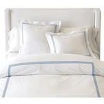 Pottery Barn Grand Organic Percale King Duvet Set Sham Pillowcases White Navy. Fixed Price $139.99.