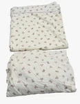 Simply Shabby Chic Floral Castle Cream Yellow Pink Rose Flannel Sheet Set Double. Fixed Price $90.00.